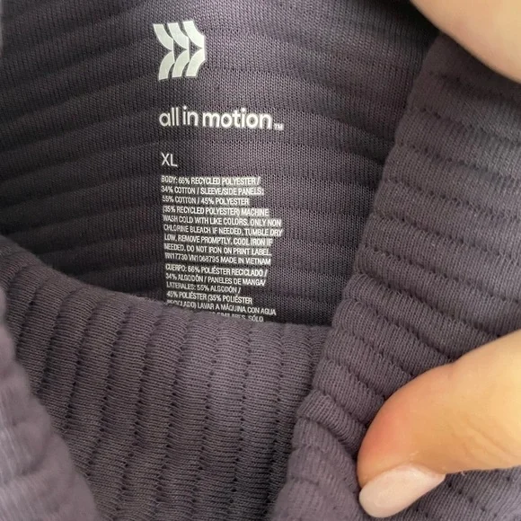 All in Motion Purple Ribbed Sweatshirt - Picture 4 of 4